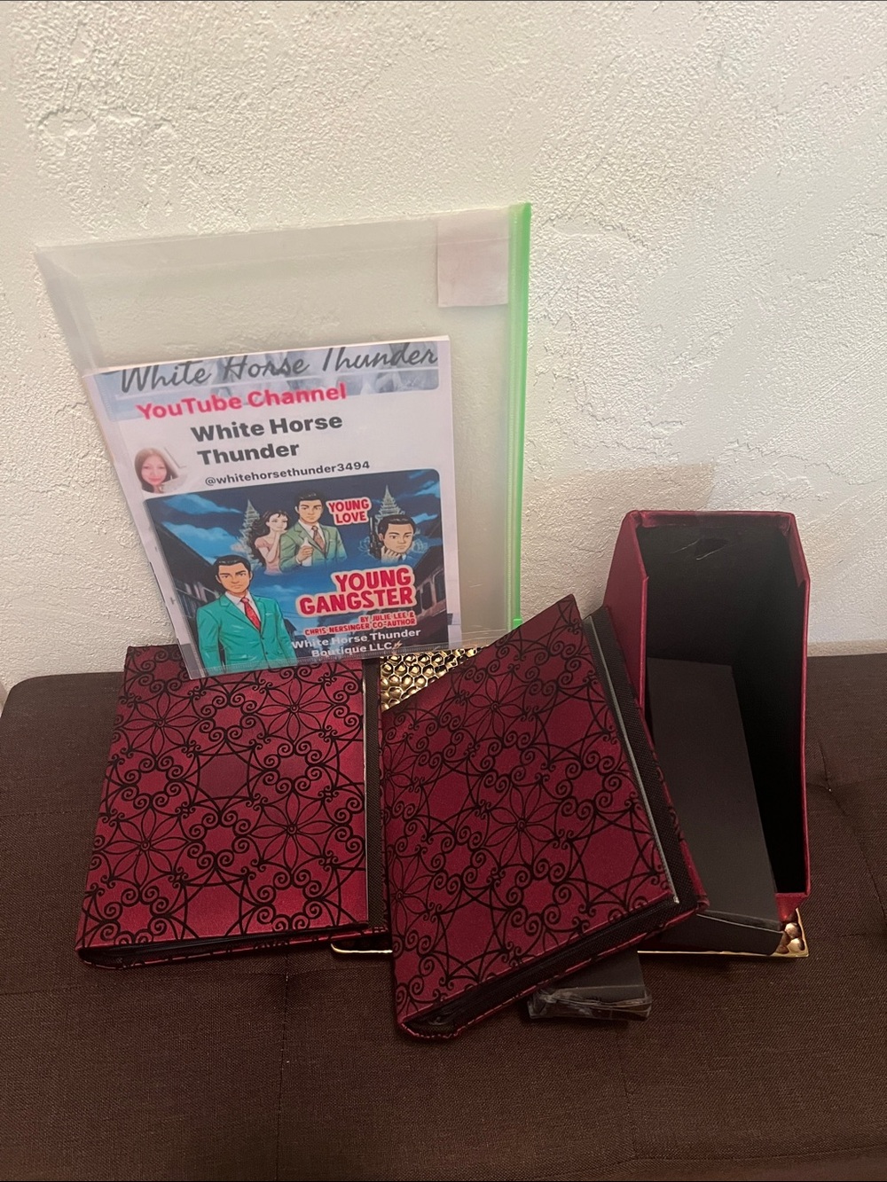 #2283*Elegant Burgundy Compact Accordion Photos Album- Accessories - Picture 4 of 14